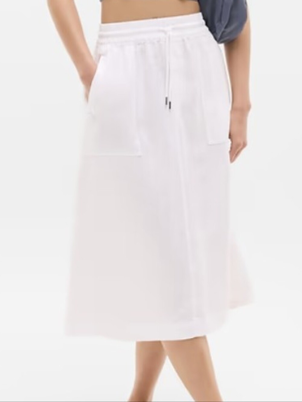 Athleta Woman Size Extra Small Retreat Linen Mini Skirt White New